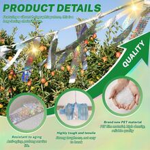 1/2/5 Rolls Bird Repellent Reflective Tape (50.00m/Roll) | Bird Repellent Reflective Tape | Double-Sided Reflective Tape, Suitable For Orchards And Vegetable Gardens, Home Yards, Farm Orchards, Outdoor Spaces And Christmas Decoration Scenes, Outdoor Space Bird Repellent Solution, And Easy To Use - One Size - View 11