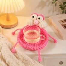 Handmade Crochet Animal Coasters (Approx. 10*10cm) Cute Animal Coasters Heat-Resistant Table Protector Home Decor Gift - Multicolor - View 2