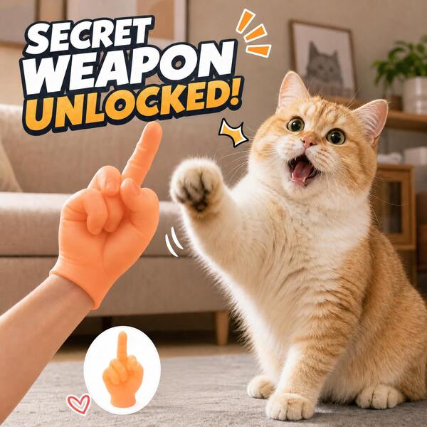 Cat Toys, Dog Toys, Funny Pet Finger Puppet Toys, Innovative Gesture Finger Bed, Cat & Dog Interactive Prank Props, Cute Anthropomorphic Finger Bed, Suitable For Home Pet Entertainment And Photography Pet Supplies, Suitable For Teasing Pets In Photography