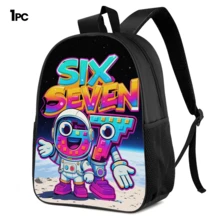 Astronaut Graffiti 2D Print 3 Pieces Backpack Set, Large Capacity Backpack, Crossbody Bag, Pencil Case, Adjustable Wide Strap, Breathable, Side Mesh Pocket Design, Daily Commute Storage Portable Casual Set - Printed Bag - View 14