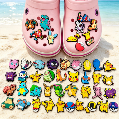 DOBBLE 47 piezas de dijes para zapatos tipo clog de la serie dibujos animados Cute dibujos animados Pick-Up, accesorios DIY para zapatos de jardín, pequeños regalos para fiestas y cumpleaños