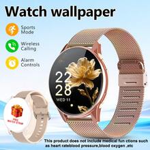 Smartwatch wanita layar bundar ini mendukung panggilan nirkabel Bluetooth, tampilan jam yang dapat disesuaikan, berbagai mode olahraga, dan kompatibel dengan sistem iOS dan Android. Hadiah liburan yang cocok. - Emas - View 3