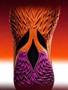 Anta Men's Low-Top Basketball Shoes Breathable Mesh Nitrogen Technology Rebound Sports Shoes - Orange/Green/Purple - View 2