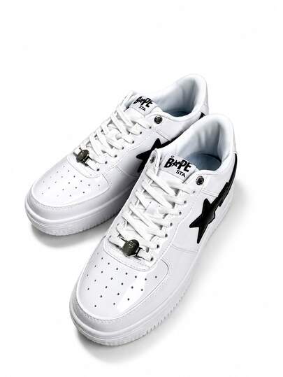 Unisex A Bathing Ape BAPE STA Platform Sneakers, Low Top Street Skate Trainers For Couple Daily Outfits