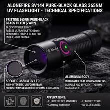 365nm UV Flashlight Black Light, Alonefire 5W High Power USB Rechargeable Ultraviolet Torch, Pet Urine & Ringworm Detector For Cat Dog Stain, Money Authentication, Scorpion Finding, Invisible Ink Check - Multicolor - View 7