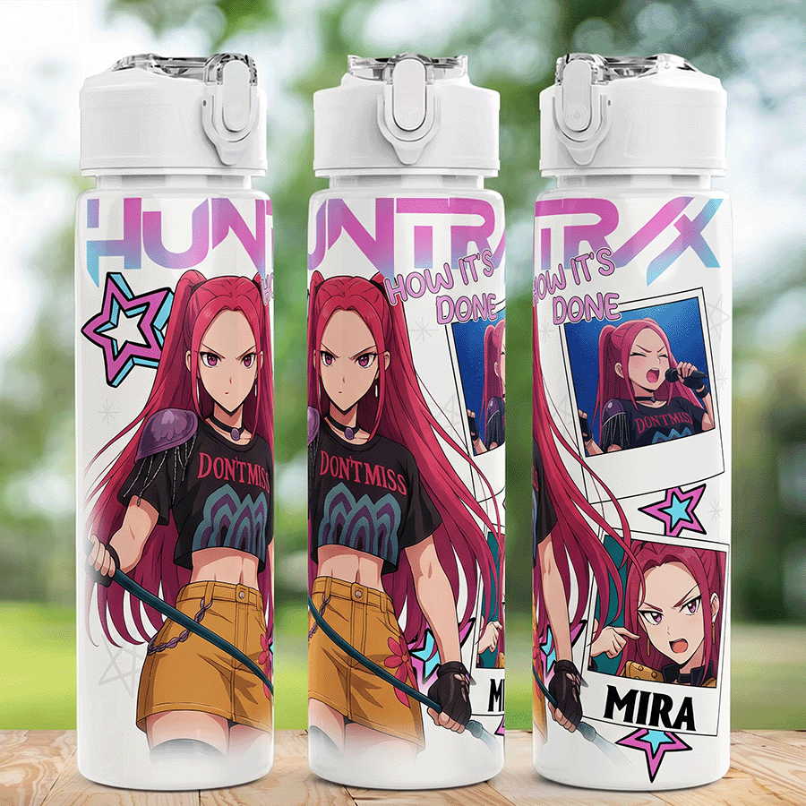 KPop Demon Hunters 5pcs K-POP Girl Group Style Anti-Spill Flip Top Sports Water Bottles, 5 Colors, Portable & Fashionable Design, 800ml-27oz Travel Cup With Strap, Straw And Lid, Cute Design, High Quality, Leak-Proof, Shock-Resistant, Durable Outdoor Sports Water Cup, Large Capacity Portable Cup, Suitable For Short Trips, Hiking, Picnic, Running, Fitness, Mother's Day, Halloween, Christmas, Thanksgiving, Father's Day, Valentine's Day, Students, Family, Boyfriend/Girlfriend, Birthday, Graduation Gifts, Suitable For Men And Women, Also A Great Surprise Gift For Fans