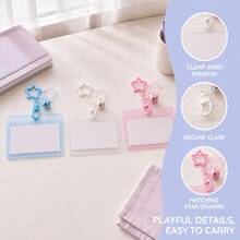 Transparent Waterproof Card Holder, Clear Plastic ID Badge Holder, Waterproof Access Card Protector, Multi-Color Name Tag Pouch, Business Exhibition And Student Campus ID Protective Case, Suitable For Office, School, Events And Daily Use - Multicolor - View 4