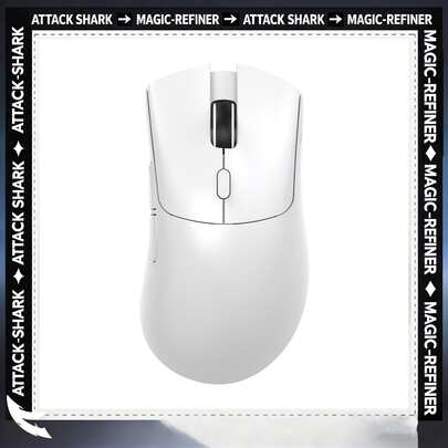 ATTACK SHARK R1 Wireless Gaming Mouse, Tri-Mode Connection (2.4G/USB-C/Bluetooth 5.2), Lightweight 55g With PAW3311 Sensor 18000 DPI, HUYU 20M Clicks Mouse For Windows & Mac