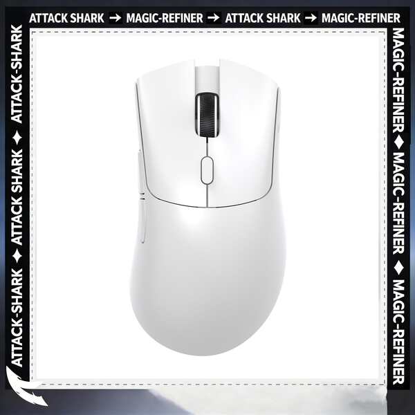 ATTACK SHARK R1 Wireless Gaming Mouse, Tri-Mode Connection (2.4G/USB-C/Bluetooth 5.2), Lightweight 55g With PAW3311 Sensor 18000 DPI, HUYU 20M Clicks Mouse For Windows & Mac