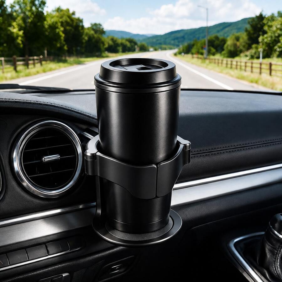 Universal Car Cup Holder – Adjustable Air Vent Mount For Large Tumblers & Travel Mugs, Secure Fit For Dashboard Or Console