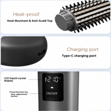 SOKANY Portable Straight Hair Comb, Wireless Styling Comb, Suitable For Straight Hair And Curly Hair, Fast Heating In 30 Seconds, 3-Speed Temperature Control, 2600mAh Long Battery Life, Suitable For All Hair Types, Essential For Home/Travel/Commuting - Multicolor - View 12