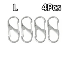 4/8Pcs Alloy Snap Lock Keychain, S-Shaped Alloy Carabiner, Suitable For Camping, Hiking And Other Activities - Multicolor - View 26