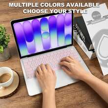 1pc English Peach Pink Keyboard Cover, EU Layout, Compatible With MacBook Neo 13-Inch (A18) Pro 2026 A3404 512GB With Touch ID, Comfortable Touch, Anti-Stain, Precise Fit - View 1