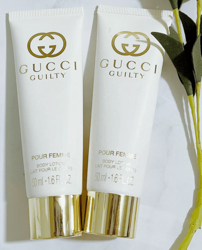 Gucci Guilty Women's Perfume Body Lotion 50ml, Dengan Aroma Oriental Floral atau Aroma Ringan, Aroma Segar di Bagian Atas, Aroma Berlapis di Bagian Bawah, dan Wangi Tahan Lama
