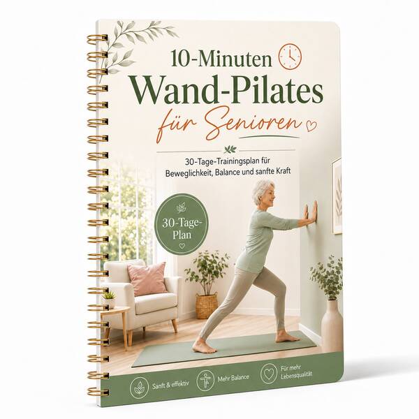 10-Minute Wall Pilates Ring Tutorial Book, 30-Day Home Workout Plan, Gentle Low-Intensity Wall Stretching Exercises To Help Seniors Improve Flexibility, Balance And Muscle Strength, Soothing And Movements Suitable For Middle-Aged And Elderly Fitness Levels, Gold Double-Ring Binding For Easy Flat Lay And Flipping, Can Be Practiced At Home, Improves Posture And Enhances Physical Fitness, Suitable For Seniors' Daily Light Exercise, Home Fitness Reference Manual For Middle-Aged And Elderly, Gentle Shaping And Wellness Exercise Guide Book For Seniors