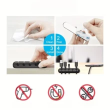 1Pc/3Pcs Cable Management Clips, Self-Adhesive Cable Organizer Clips For Desktop USB Charging Cables, Bedside Power Cords, Mouse Cables, PC Office Home Use - Multicolor - View 8