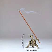 1 Set - Vintage Metal Kung Fu Turtle Incense Holder, Mini Vintage Turtle Shaped Incense Burner, Creative Desktop Ornament, Suitable For Home Tea Room, Meditation And Aromatherapy Decoration - Incense Burner - View 3