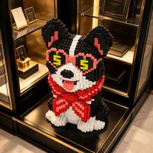 This 2816-Piece Building Block Assembly Of A Money-Loving Dog Is Adorable And Cute, Making It A Perfect Gift And An Excellent Choice For Couples And Parents. The Assembly Difficulty Is High. It's A Perfect Gift For Christmas, Halloween, And The Back-To-School Season. - Multicolor - View 2