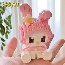 Sanrio Mini Building Block Doll Model Display Series - 1000/400pcs+ Cartoon Character Building Blocks, Collectibles, Perfect Birthday Gift, Indoor Decor, Home Supplies, Cute Style Building Blocks, Anime Character Model Gift, Birthday Gift, Carnival Prize, Back To School Gift, Etc. - Multicolor - View 12