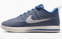 Nike Book 2 "Must Be The Denim" EP Comfortable Fit, Responsive Traction Basketball Shoes Men's Blue/White - Blue and White - View 2