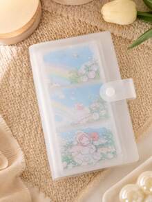 84-Pocket 1-Book 3-Inch Photo Album, PP Plastic Snap Button Card Collection Folder, Portable Postcard Ticket Travel Souvenir Storage Book, Home Office Organizer - Multiple Styles - View 2