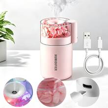 SOKANY Eternal Flower Humidifier, USB Aromatherapy Humidifier, Dual Speed Mist Mode, Multiple Color Ambient Light, 180ml Water Tank, Quiet Hydration, Nano-Level Fine Mist, Suitable For Home/Bedroom/Car And Other Scenes - Multicolor - View 7