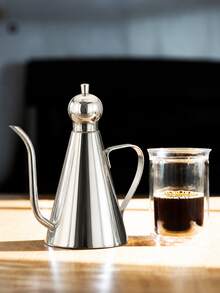 1pc Stainless Steel Gooseneck Pour Over Coffee Kettle, Mirror Polished Conical Kettle With Lid And Handle, Thin Spout For Controlled Flow, Suitable For Pour Over Coffee, Tea, Coffee Shop, Saudi National Day, Halloween And Christmas Gift - Multicolor - View 1