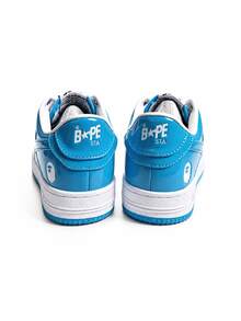 Unisex A Bathing Ape BAPE STA Platform Sneakers, Low Top Street Skate Trainers For Couple Daily Outfits - Blue - View 4