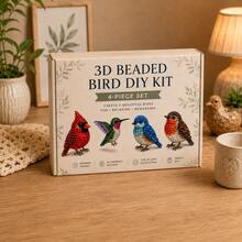 DIY 3D Beaded Bird Ornament Handmade Kit (4 Birds), Complete Beaded Materials + Step-By-Step Instructions, Healing Leisure Craft Material Pack, Creative Gift For Handmade Enthusiasts, Desktop Home Decor - Multicolor - View 6