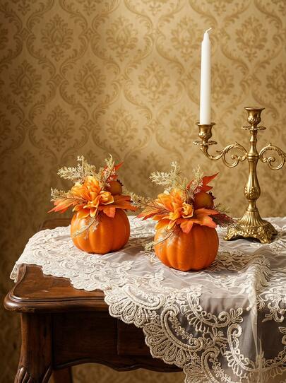 Cirelle 1 Pieza Adorno Decorativo de Calabaza Artificial para Halloween, Decoración del Hogar para Acción de Gracias, Centro de Mesa Estacional para Mesa de Comedor, Mesa de Café, Repisa y talla grande, Sala de Estar, Dormitorio, Hogar Único de Otoño, Calabaza Decorativa para Fiesta