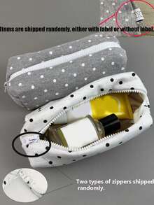 1pc Large Capacity Polka Dot Stationery Bag & Makeup Bag: Korean Style Pencil Case | Minimalist Portable Women's Design, Perfect For Desk Organization & Home Decor, Versatile Storage Solution For School Office Travel - Multicolor - View 8