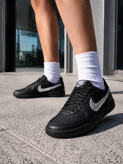 Women's Tennis Shoes WMNS NIKE FIELD GENERAL 2026 Summer New Black Silver Retro Casual Skate Shoes FZ5593-001