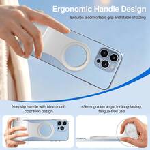 UEGOGO Smartphone Camera Stand With LED Fill Light, Suitable For Live Streaming And Video Recording, Detachable Magnetic Wireless Remote Control, 360° Rotating Design, Automatic Lighting, Convenient For Selfies - Black - View 3
