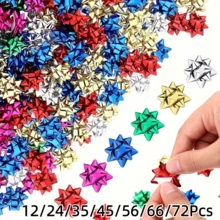 12/24/35/45/56/66/72Pcs Gift Bow Set, Suitable For Holiday Gift Wrapping, Christmas Decoration, Handmade Crafts, Wedding Party, Festival Celebration And Floral Design, Random Colors - Multicolor - View 2