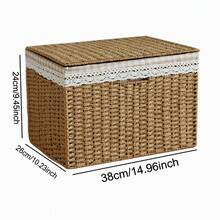 1 buah Kotak Penyimpanan Anyaman Buatan Tangan, Organizer, Keranjang Gaya Bohemian untuk Dekorasi Rumah, Ruang Tamu, Kamar Tidur, Lemari, Aksesori Furnitur, Hadiah - View 9