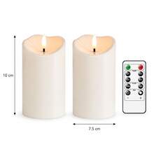 5pcs Flameless Flickering LED Cylinder Electronic Candles, Battery Operated, Suitable For Wedding Table Decor, Valentine's Day Proposal Decor, Halloween And Christmas Decor (Batteries Not Included) - Multicolor - View 13