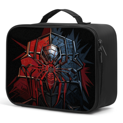 Spider Series Element Print Theme Lunch Bag, Insulated Soft Lunch Bag, Back To School Lunch Bag, Lunch Box, Non-Food Contact, Reusable Insulated Portable Lunch Box, Unisex, Leak-Proof Cold Storage Bag, With Water Bottle Pocket And Snack Pocket, With Adjustable Shoulder Strap And Handle