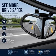 2pcs 360° Rotatable Dual-Lens Blind Spot Mirror – Wide-Angle HD Rearview Auxiliary Mirror For Universal Cars, SUVs & Trucks - A - View 6