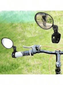 1/2pcs Bicycle Rearview Mirror - 360° Rotatable Shock-Absorbing Handlebar Mount, Suitable For Mountain And Road Bikes - Adjustable 3D Elastic Mirror For Clearer Rearview - Bicycle Rearview Mirror - View 4