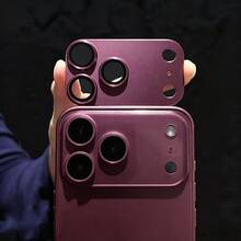 CASECOPS 3Pcs Alloy Metal Alloy Lens Protection Camera Lens Protector, Compatible With IPhone 18 Pro/18 Pro Max, 9H Seamless Fit Design, Anti-Scratch, Anti-Fingerprint, Full Protection Against Scratches And Impacts High-Definition Lens Preserves Original Camera Quality - Burgundy - Red Violet - View 6
