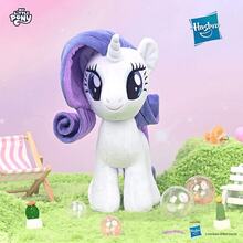 Hasbro My Little Pony 10英吋 Rarity 毛絨娃娃，創意動畫毛絨娃娃，完美禮物 - 稀有度 - 查看 2