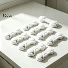 1/5/10 Adjustable Cabinet Safety Locks, No Drilling Needed, Secure Closure, Anti-Pinch Plastic Drawer And Door Locks, Home Safety Protection | Storage | Safety Protection - Thickened Upgraded Version - View 13