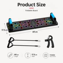 30-Hole Push-Up Board With Optional 2 Resistance Bands ,Skipping Rope ,Gripper, Multi-Functional Home And Gym Exercise Equipment, Push-Up Assistant, Chest Muscle Trainer, Strength Training Device - Black Push-up Board+Resistance Bands+Skipping Rope+Gripper - View 6