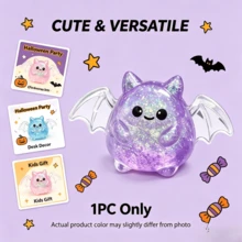 Cute Bat Design Glitter Squishy Toys: Transparent Bat Squishies Filled ...