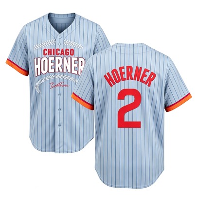 Nico Hoerner Chicago Name & Number (Front & Back) Jersey