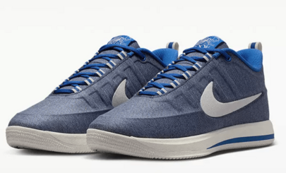 Nike Book 2 "Must Be The Denim" EP Comfortable Fit, Responsive Traction Basketball Shoes Men's Blue/White