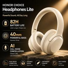 HONOR CHOICE Headphones Lite 無線藍牙貼耳式耳機，82小時續航，40mm動圈單體強勁低音，輕量可折疊，AI清晰通話，雙設備連接，適合旅行、辦公與音樂 - 查看 10