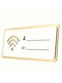 Durable Acrylic Wifi Password Sign - 1pc Plastic Door Mount Network Nameplate With Surface Mounting Option For Hotel & Home Use - A - View 3