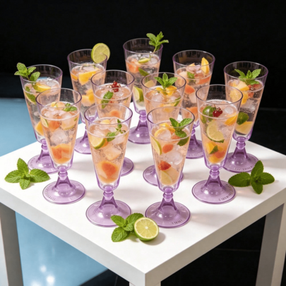 Copa de champán de 150ml/5oz, Copa con tallo, Copa para brindis de boda, Copa para postres de frutas de fiesta, Copa para agua con gas, Copa elegante para fiesta, Vajilla de fiesta