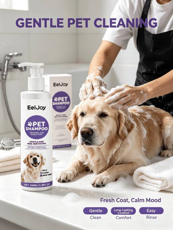 Pet Shampoo, Gentle Ingredients Clean Odor, Care For Pet Fur, Smooth And Shiny Hair, Keep Pets Comfortable And Relaxed, Household Pet Essential, Suitable For Cats And Dogs, Convenient To Use, Thoughtful Gift For Family And Friends